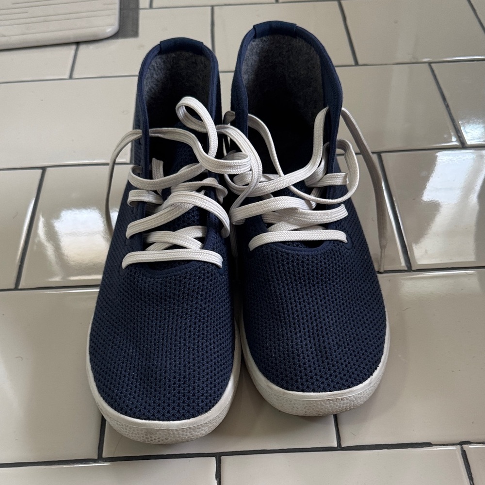 Allbirds Dark Blue High-Top Sneakers - Picture 2 of 2